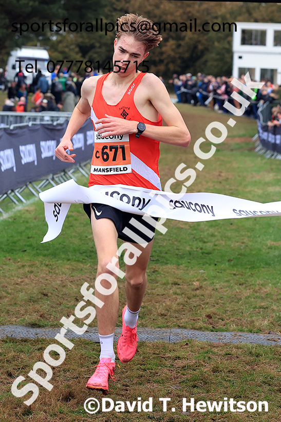 Mens Under-17s 2024 National Cross Country Relays, Berry Hill Park, Mansfield.   Photo: David T. Hewitson/Sports for All Pics
